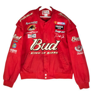 Y2K NASCAR Racing Jacket Chase Authentic Dale Earnhardt Jr Nextel Budweiser XL